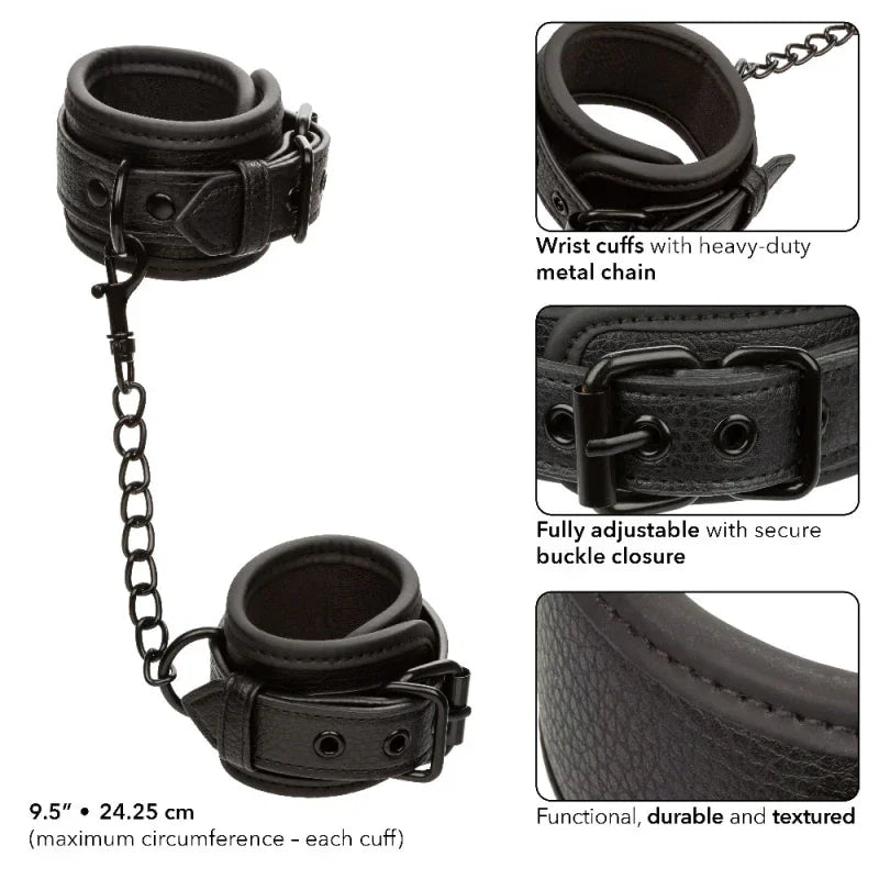 Nocturnal Collection Wrist Cuffs - Black - MyPleasure