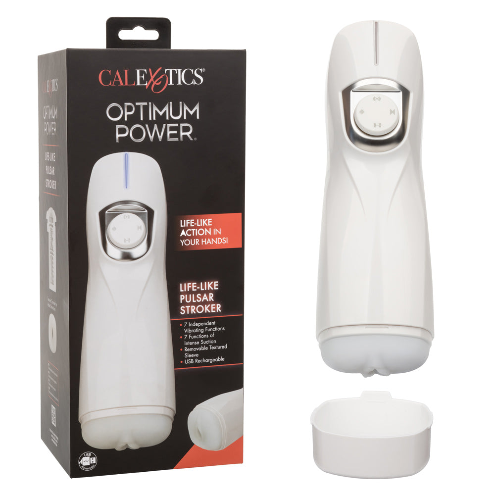 Optimum Power Lifelike Pulsar Stroker - White