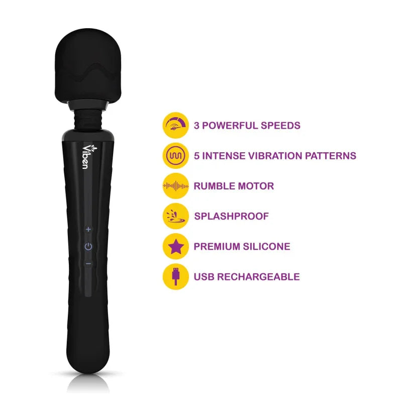 Obsession - Black - Intense Wand Massager - MyPleasure