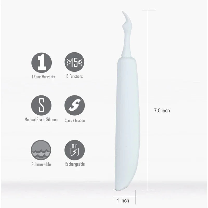 Oceana 15-Function Sonic USB Rechargeable Vibrator - MyPleasure