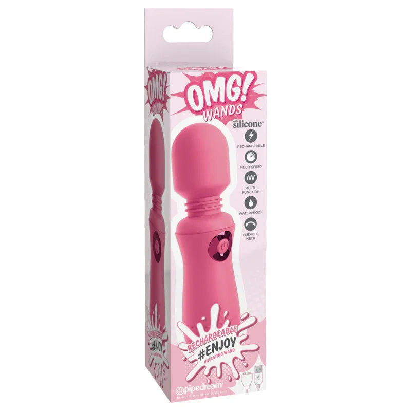 Omg! Wands Enjoy Rechargeable Vibrating Wand - Pink - MyPleasure