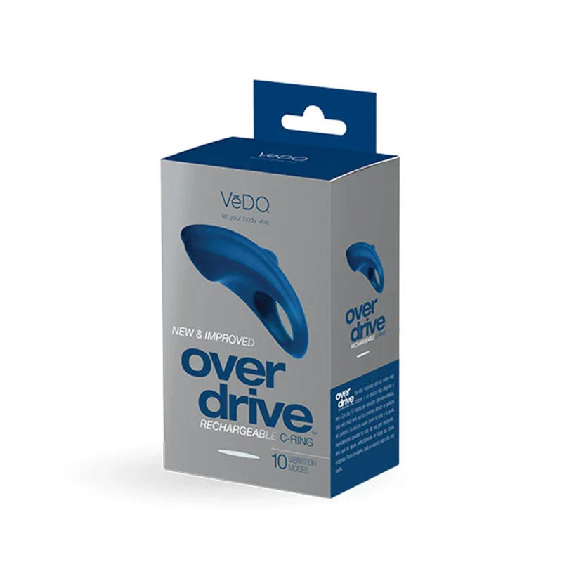 Over Drive Plus Rechargeable Cock Ring - Blue - MyPleasure