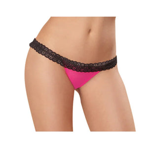 Panty - Medium - Hot Pink/ Black - MyPleasure