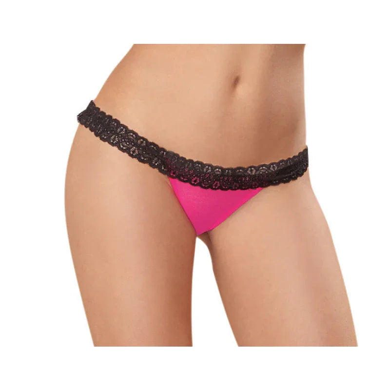 Panty - Medium - Hot Pink/ Black - MyPleasure