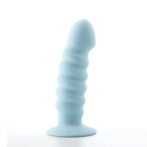 Paris Silicone Ribbed Dong - Blue - MyPleasure