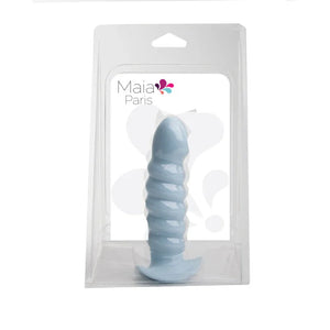 Paris Silicone Ribbed Dong - Blue - MyPleasure