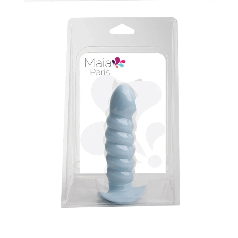 Paris Silicone Ribbed Dong - Blue - MyPleasure