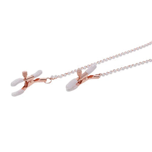 Peaches N Creame Collar With Nipple Clamps - Pink - MyPleasure