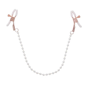 Peaches N Creame Pearl Nipple Clamps - Pink - MyPleasure