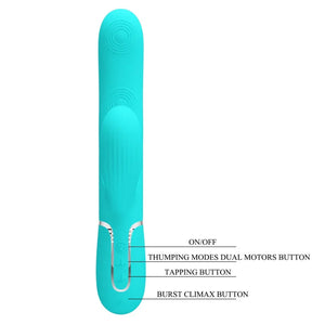 Perdita Twinkled Tenderness Vibrator - Turquoise - MyPleasure