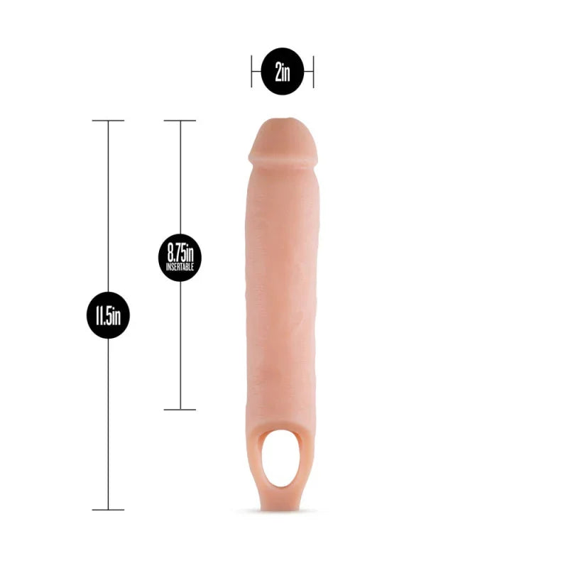Performance - 11.5 Inch Cock Sheath Penis Extender - Vanilla - MyPleasure