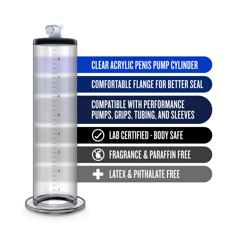 Performance - 9 Inch X 1.75 Inch Penis Pump  Cylinder  Clear