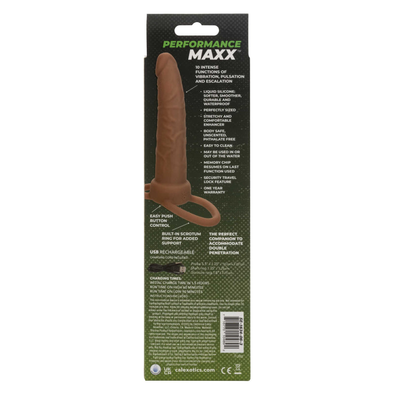 Performance Maxx Rechargeable Dual Penetrator -  Brown