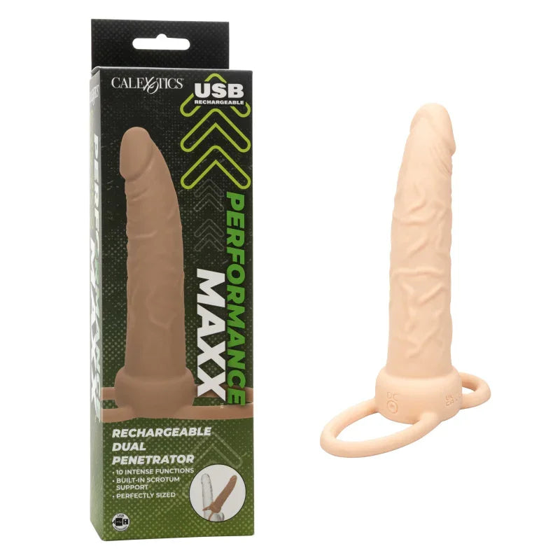 Performance Maxx Rechargeable Dual Penetrator - Ivory - MyPleasure