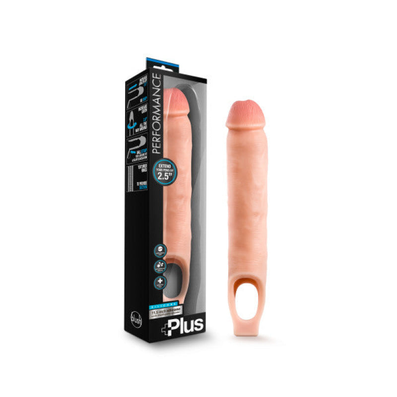 Performance Plus - 11.5 Inch Silicone Cock Sheath  Penis Extender - Vanilla