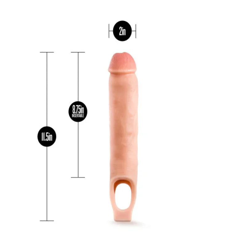 Performance Plus - 11.5 Inch Silicone Cock Sheath Penis Extender - Vanilla - MyPleasure