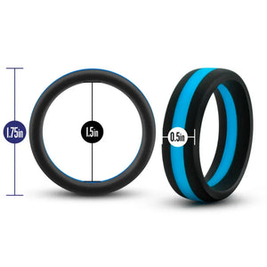 Performance - Silicone Go Pro Cock Ring - Black/blue/black - MyPleasure