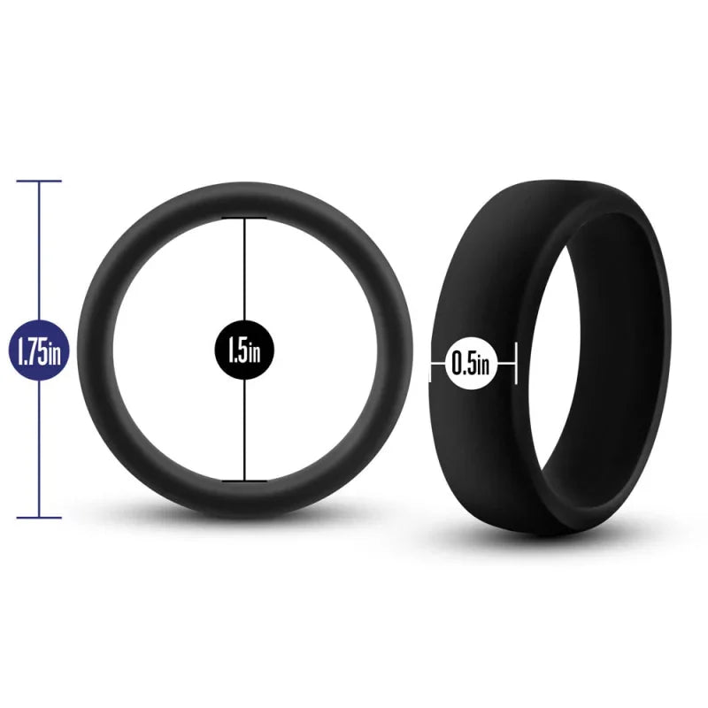 Performance - Silicone Go Pro Cock Ring - Black - MyPleasure