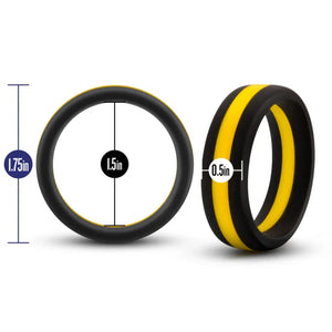 Performance - Silicone Go Pro Cock Ring - Black/gold/black - MyPleasure