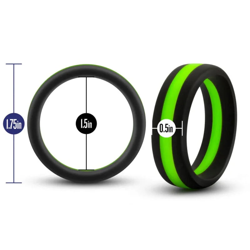 Performance - Silicone Go Pro Cock Ring - Black/green/black - MyPleasure