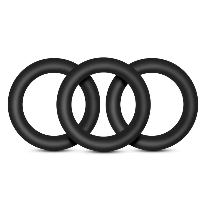 Performance - Vs2 Pure Premium Silicone Cockrings - Small - Black - MyPleasure