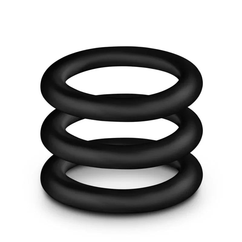 Performance - Vs2 Pure Premium Silicone Cockrings - Small - Black - MyPleasure