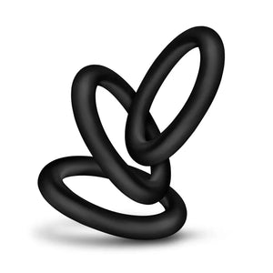 Performance - Vs2 Pure Premium Silicone Cockrings - Small - Black - MyPleasure