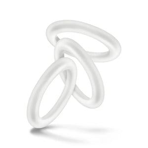 Performance - Vs2 Pure Premium Silicone Cockrings - Small - White - MyPleasure