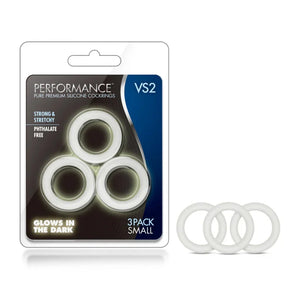 Performance - Vs2 Pure Premium Silicone Cockrings - Small - White - MyPleasure