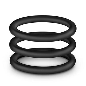 Performance - Vs3 Pure Premium Silicone Cockrings - Large - Black - MyPleasure