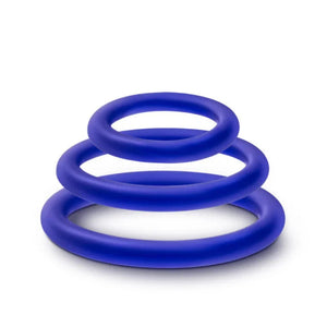 Performance - Vs4 Pure Premium Silicone Cockring Set - Indigo - MyPleasure