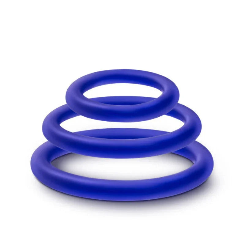 Performance - Vs4 Pure Premium Silicone Cockring Set - Indigo - MyPleasure