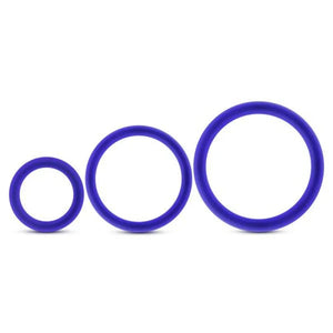 Performance - Vs4 Pure Premium Silicone Cockring Set - Indigo - MyPleasure
