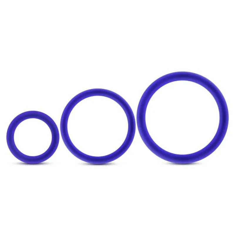 Performance - Vs4 Pure Premium Silicone Cockring Set - Indigo - MyPleasure