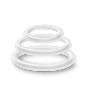 Performance - Vs4 Pure Premium Silicone Cockring Set - White - MyPleasure