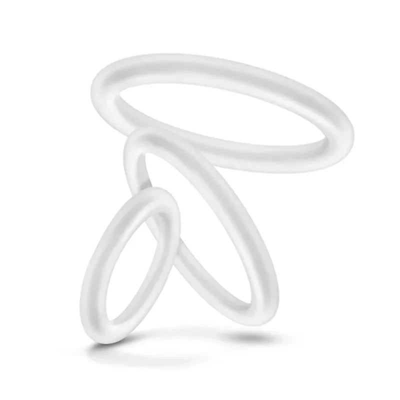 Performance - Vs4 Pure Premium Silicone Cockring Set - White - MyPleasure