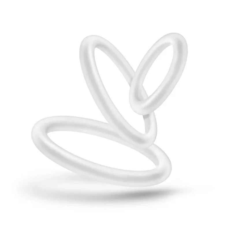 Performance - Vs4 Pure Premium Silicone Cockring Set - White - MyPleasure