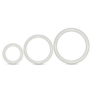 Performance - Vs4 Pure Premium Silicone Cockring Set - White - MyPleasure