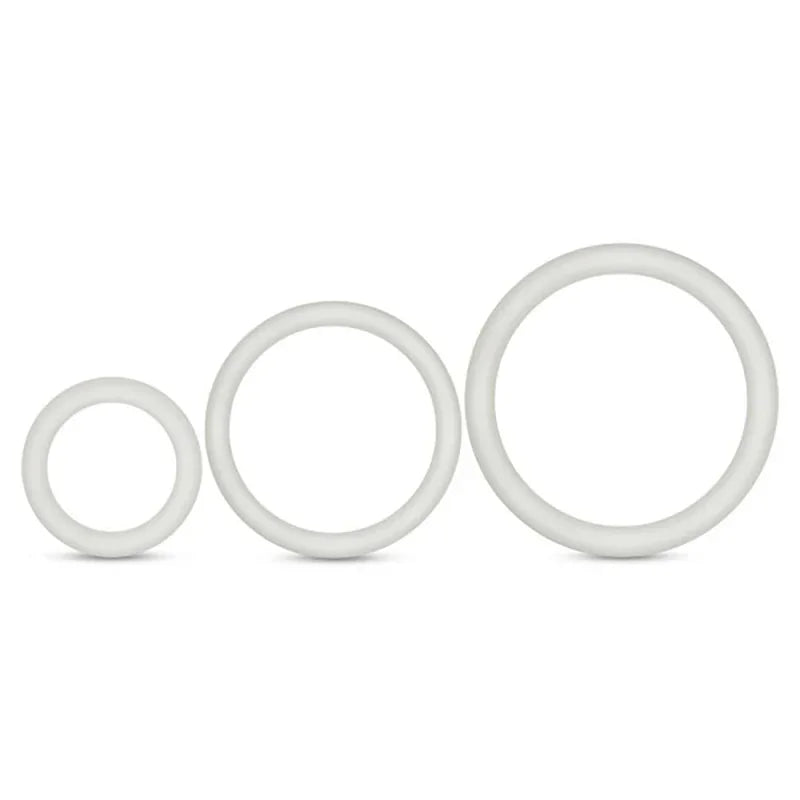 Performance - Vs4 Pure Premium Silicone Cockring Set - White - MyPleasure