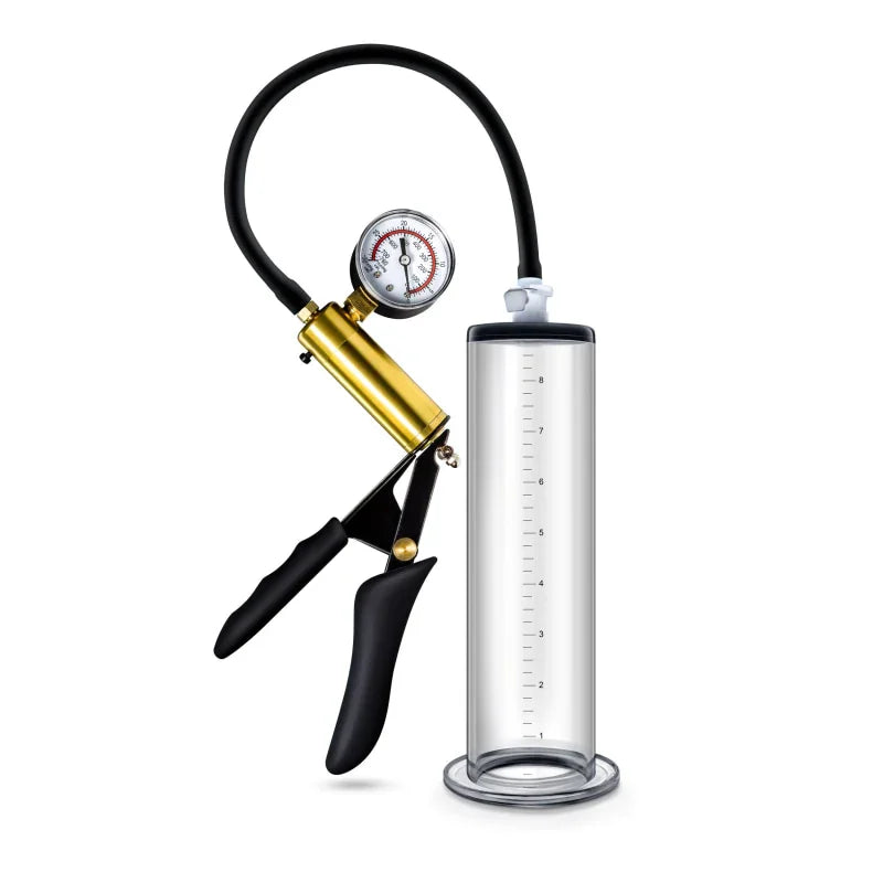 Performance - Vx6 Vacuum Penis Pump With Brass Pistol & Pressure Gauge - Clear - MyPleasure