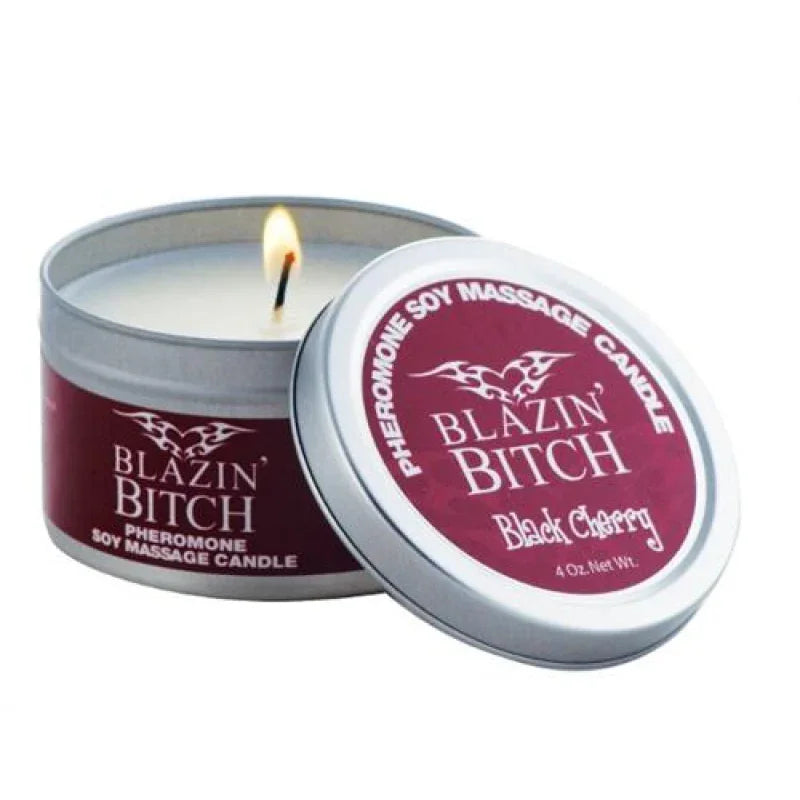Pheromone Candle Blazin Bitch 4 Oz - MyPleasure