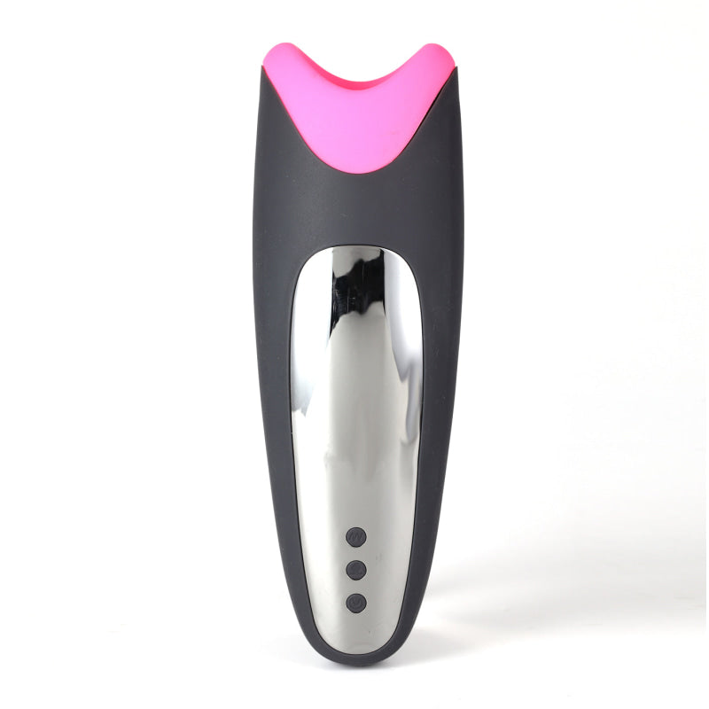 Piper USB Rechargeable Multi Function Masturbator With Suction - Black/pink