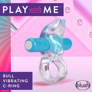 Play With Me Bull Vibrating C-Ring - Blue - MyPleasure