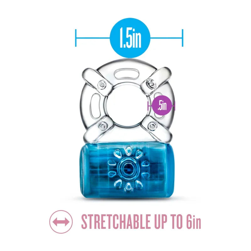 Play With Me - Pleaser Rechargeable C-Ring - Blue - MyPleasure