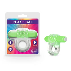 Play With Me Teaser Vibrating C-Ring Green - MyPleasure