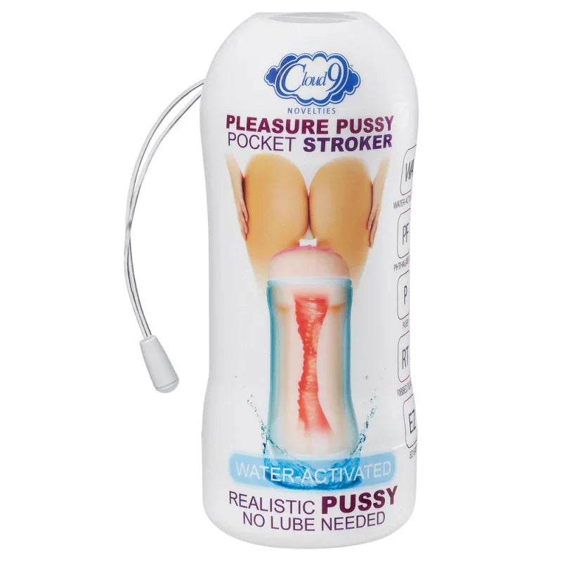 Pleasure Pussy Pocket Stroker Water Activated - Flesh - MyPleasure