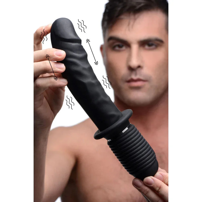 Power Pounder Vibrating and Thrusting Silicone Dildo - MyPleasure