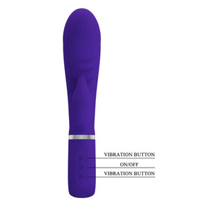 Prescott Super Soft Rabbit Silicone Vibrator - Purple - MyPleasure