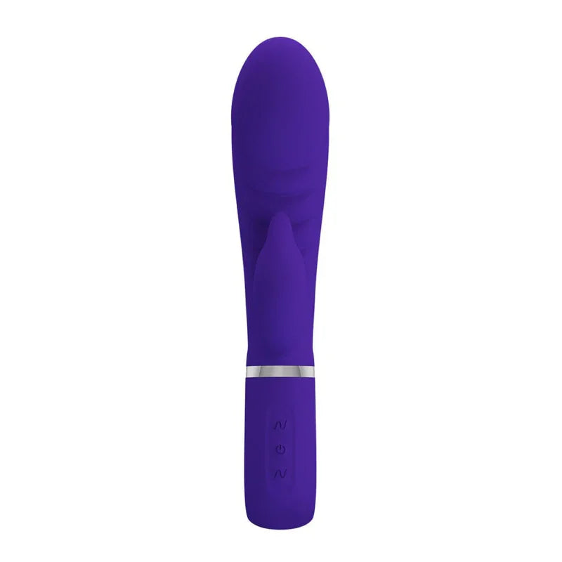Prescott Super Soft Rabbit Silicone Vibrator - Purple - MyPleasure