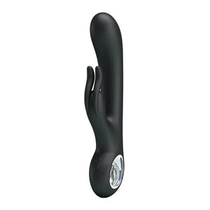 Pretty Love Carina 7 Function Rabbit Syle Vibrator - Black - MyPleasure